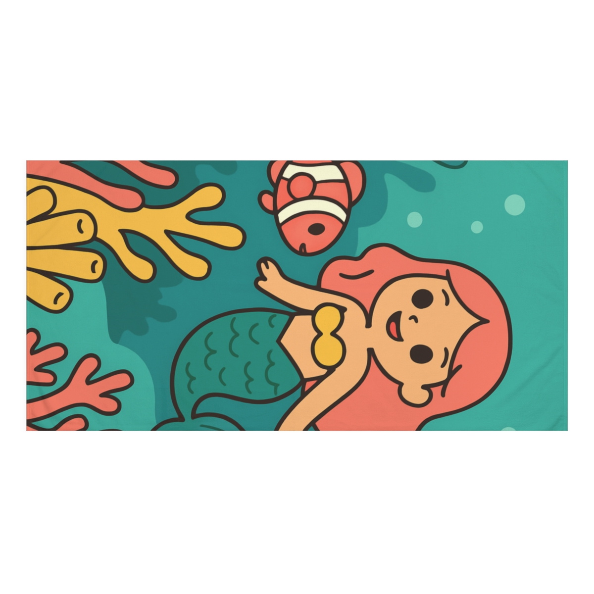 Magical Coral Reef Mermaid decorative home towels