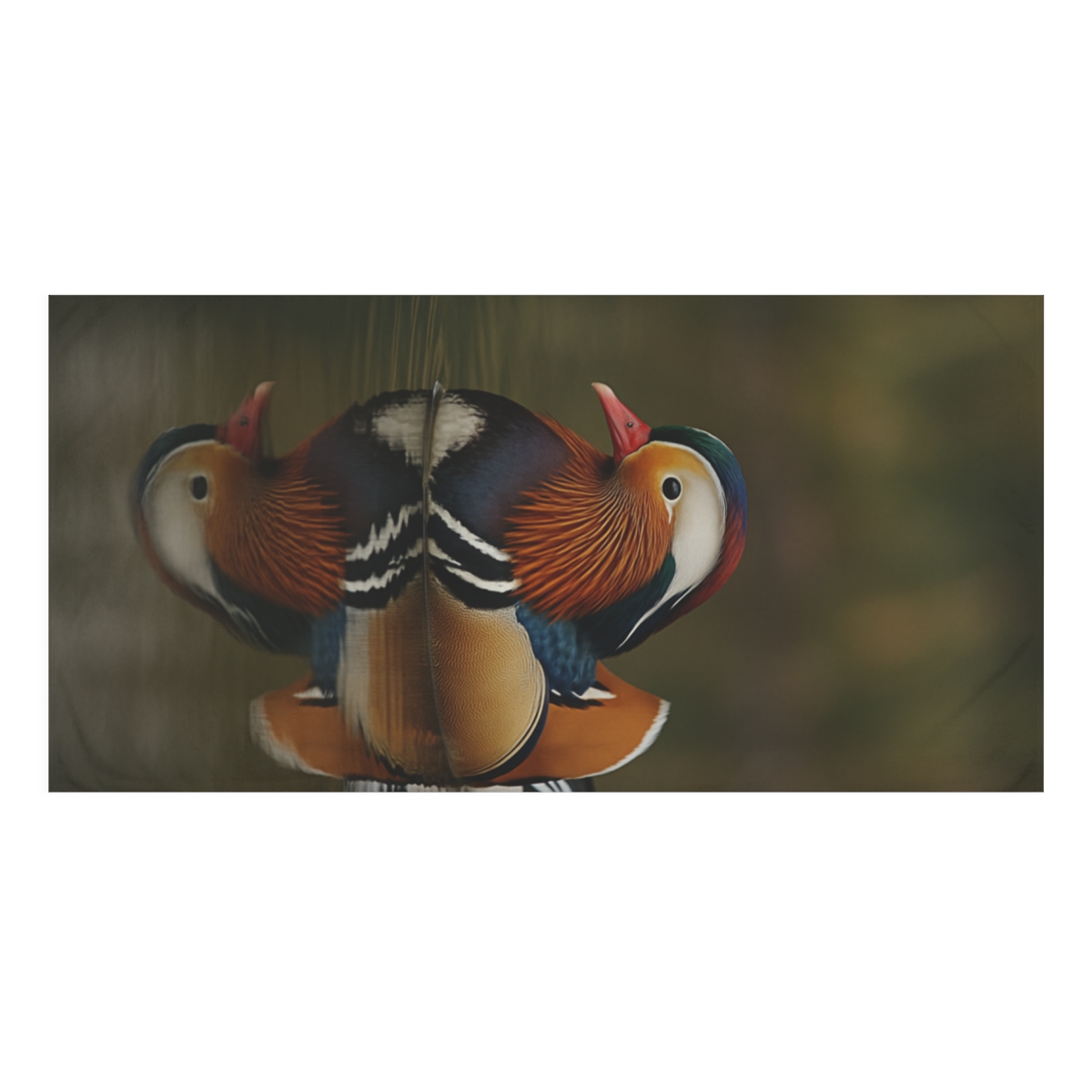 Mandarin Duck Reflected Calm trendy hand towels