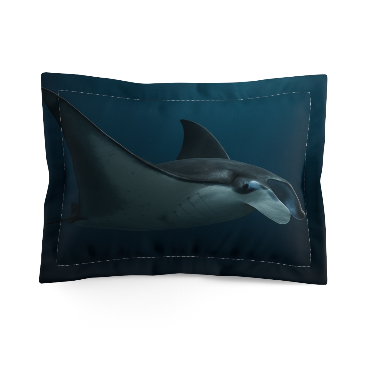 Manta Ray Midnight Drift designer printed pillows