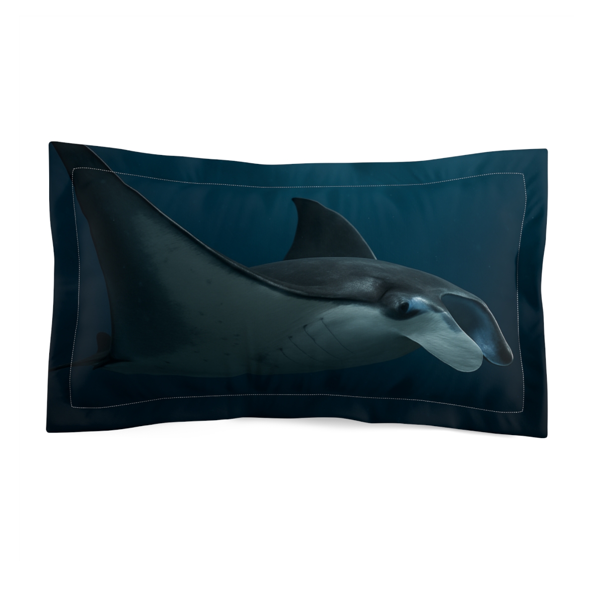Manta Ray Midnight Drift designer printed pillows