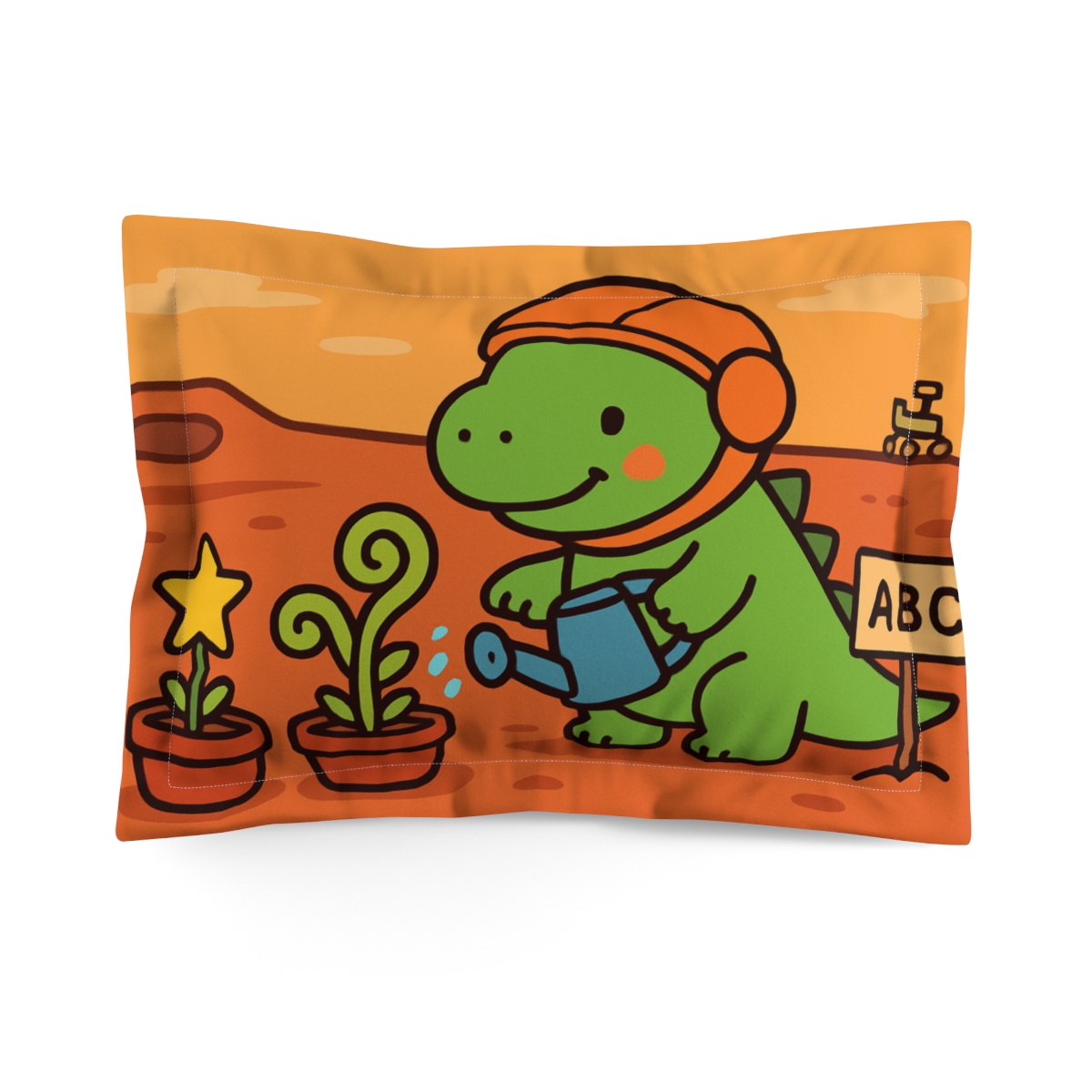 Mars Garden Dino Botanist soft plush pillows