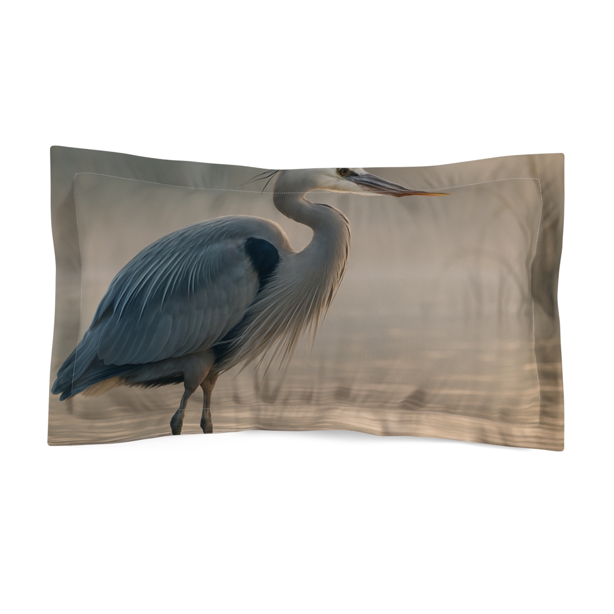 Marsh Guardian Great Blue Heron gift pillows for home