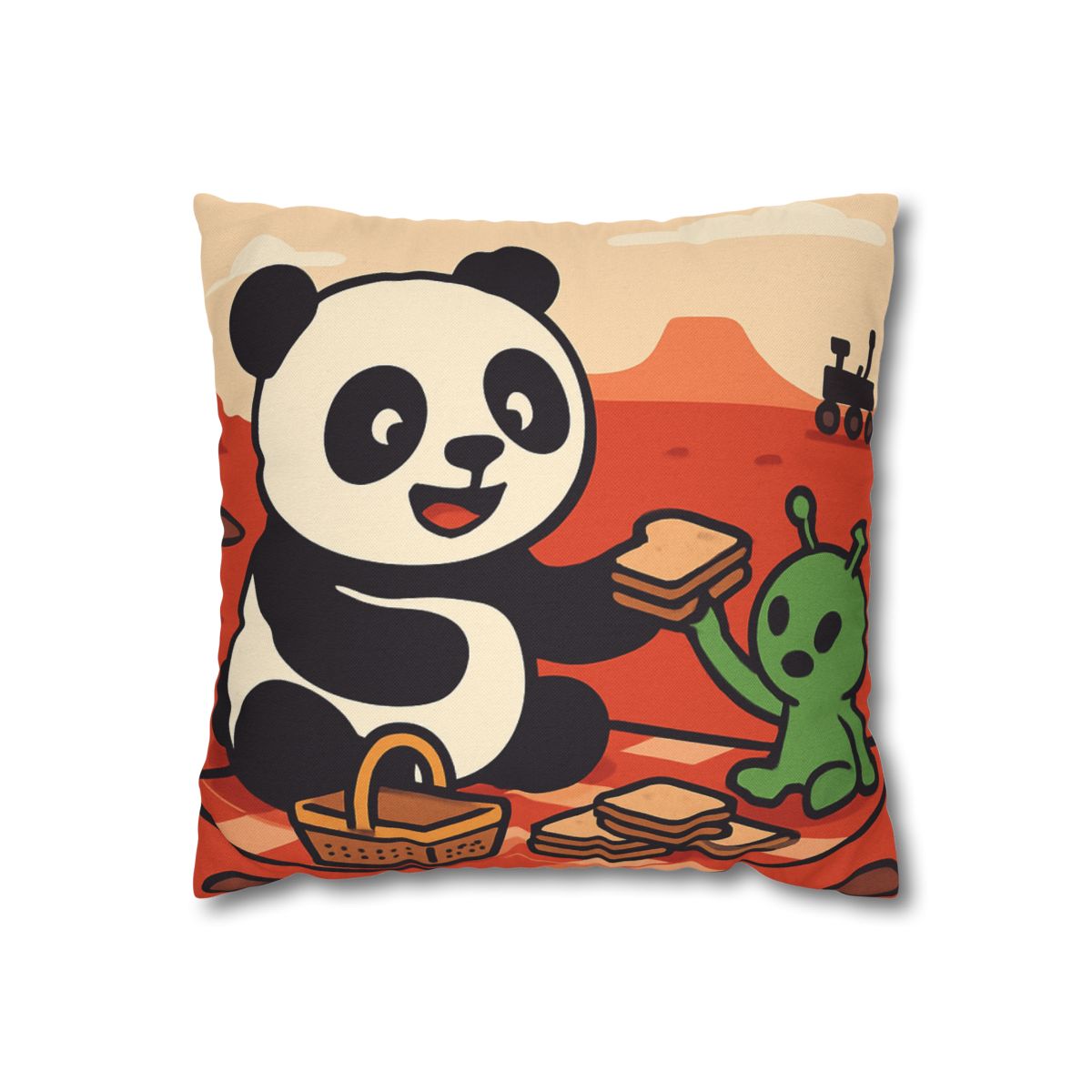 Martian Panda Picnic custom pillow cases