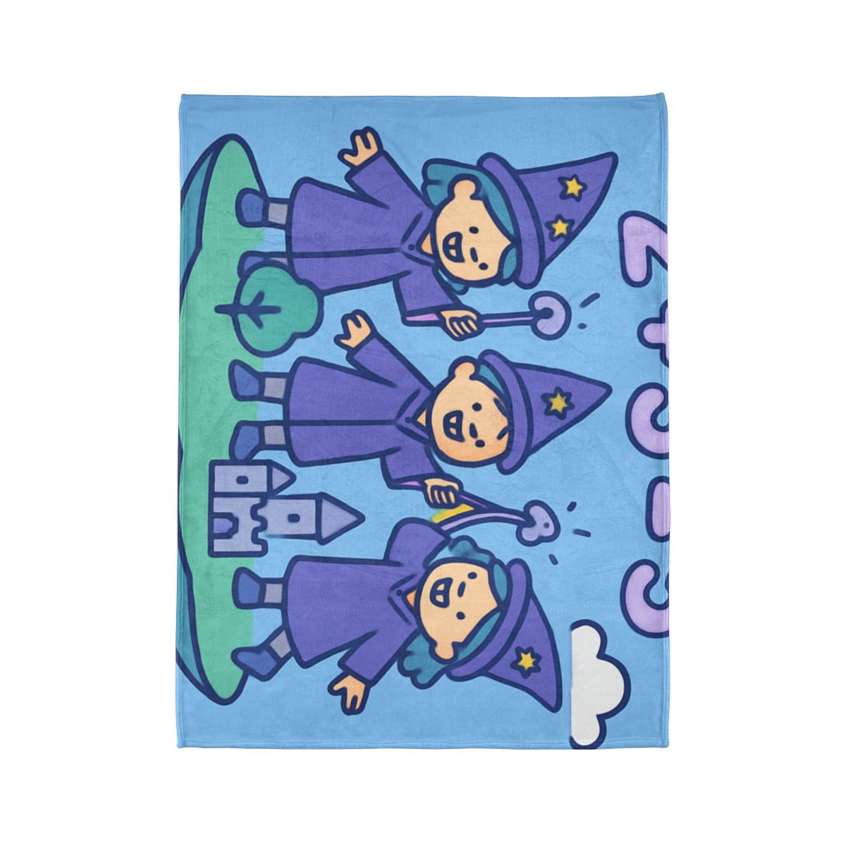 Math Wizards Floating Island soft fleece blankets