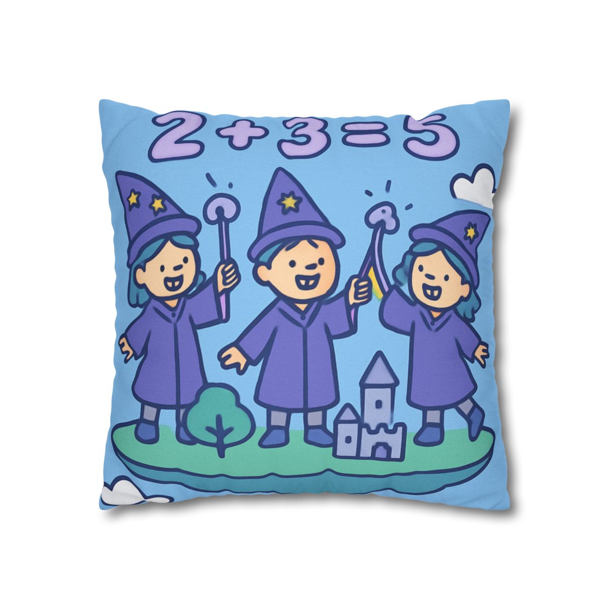 Math Wizards Floating Island comfortable bedding pillow covers