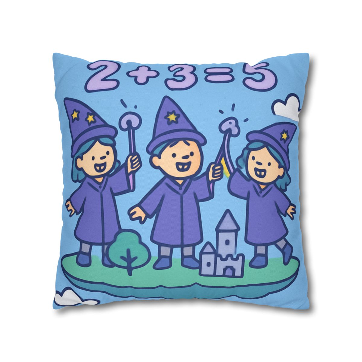 Math Wizards Floating Island comfortable bedding pillow covers