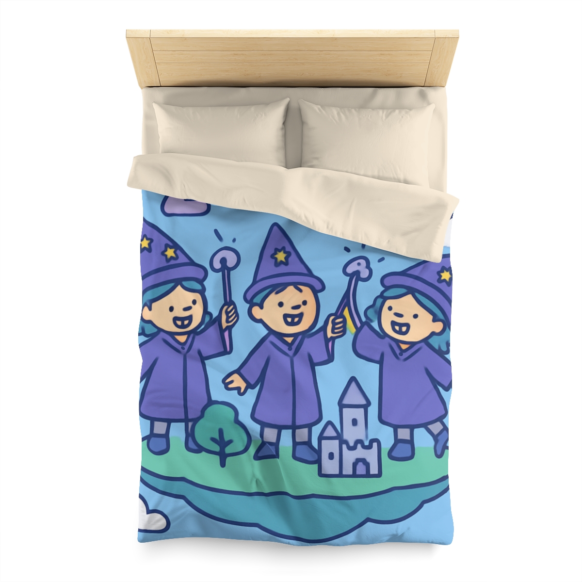 Math Wizards Floating Island soft comforter duvets
