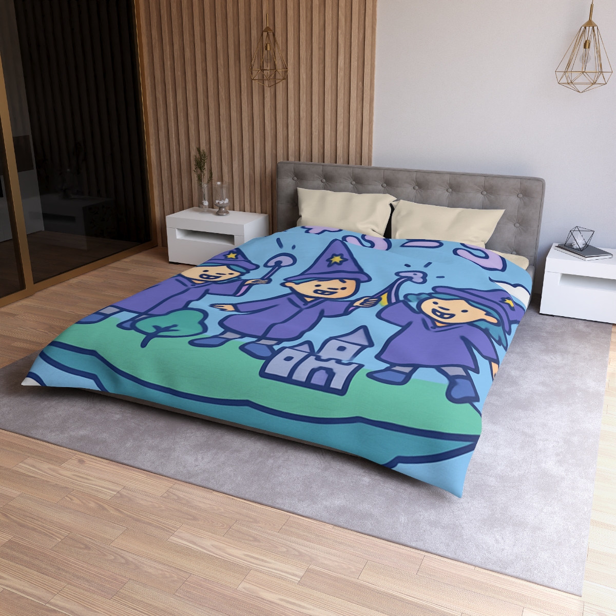 Math Wizards Floating Island soft comforter duvets