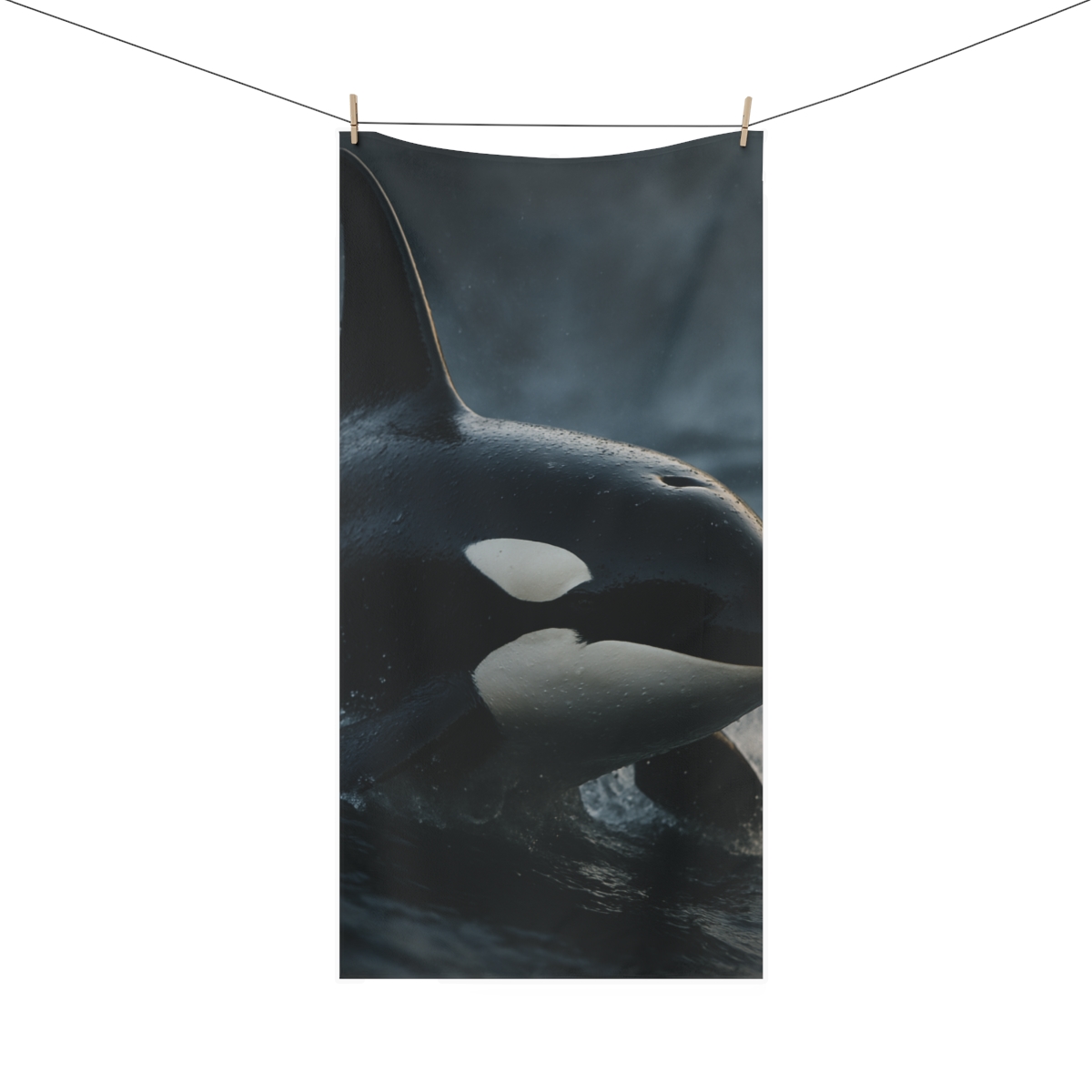 Midnight Current Orca unique gift towels