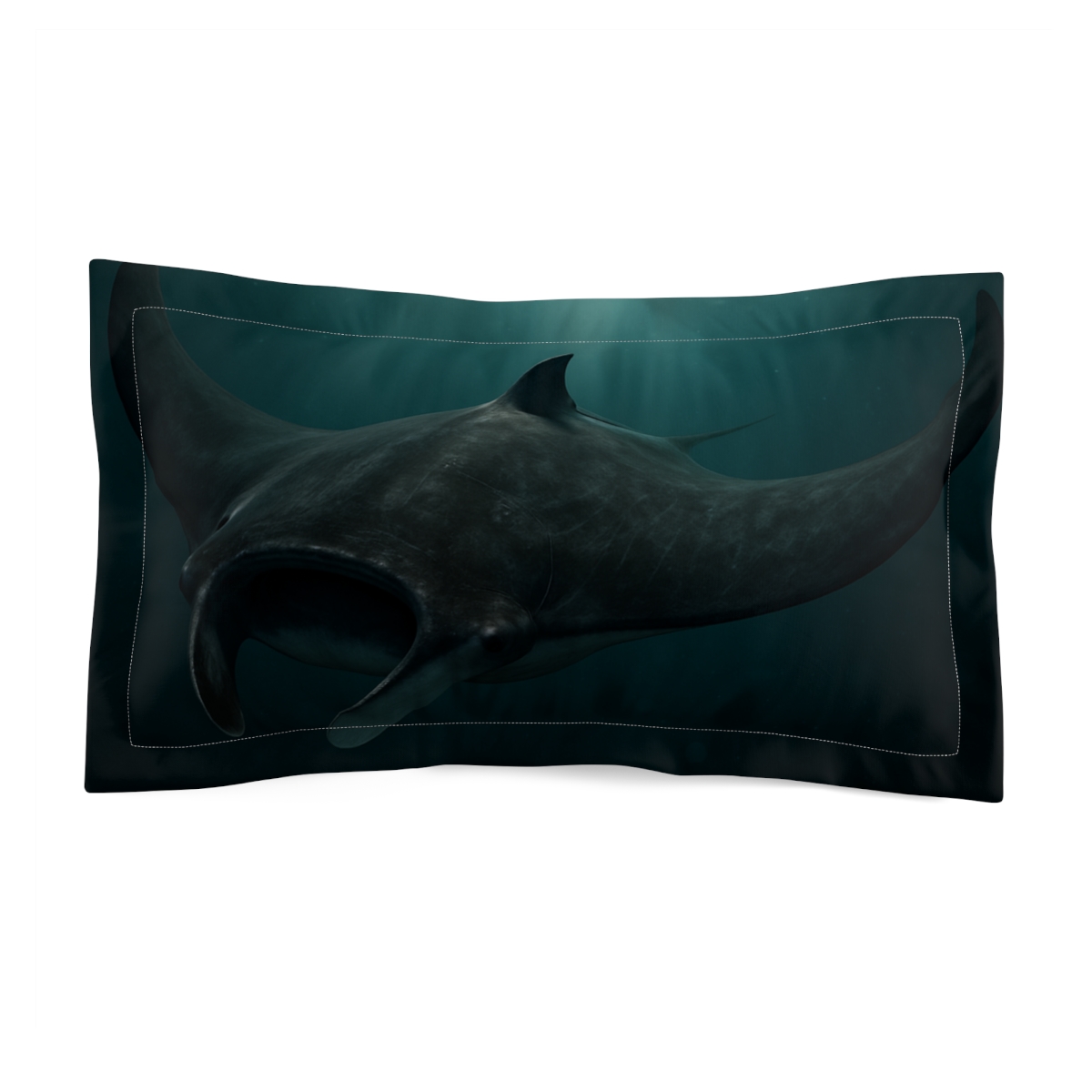 Midnight Drift Manta Ray stylish throw pillows