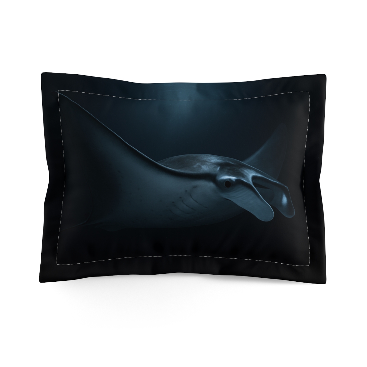 Midnight Glide Manta Ray trendy accent pillows