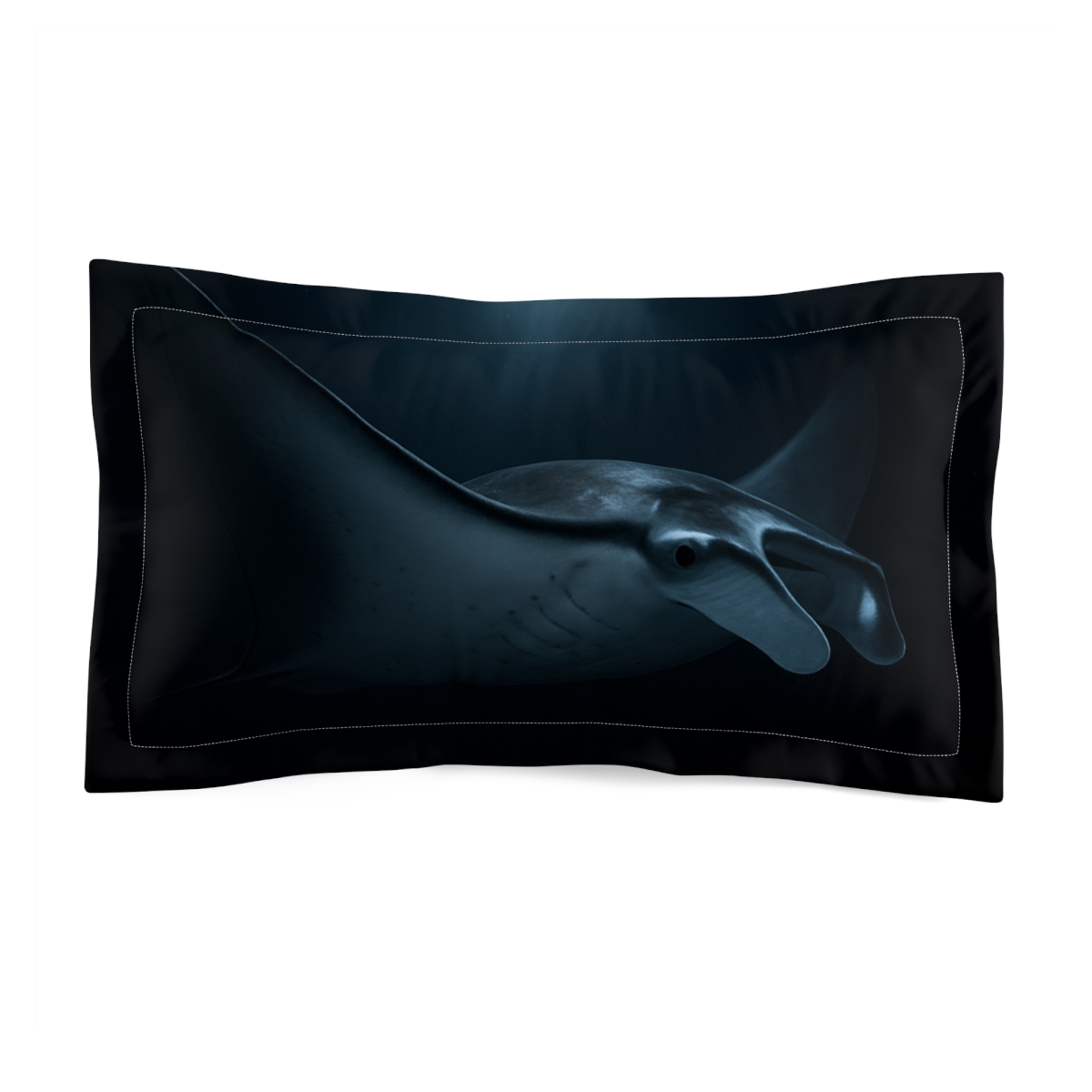 Midnight Glide Manta Ray trendy accent pillows