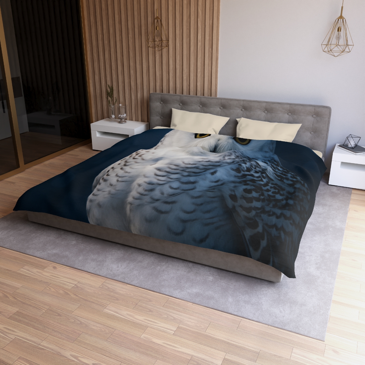 Midnight Watch Snowy Owl soft comforter duvets