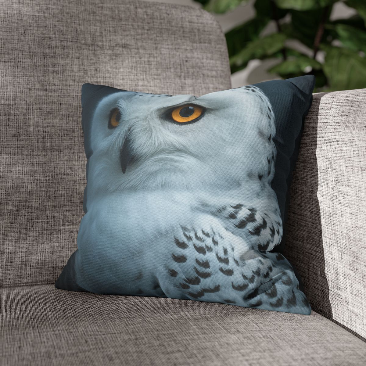 Midnight Watch Snowy Owl personalized pillow covers