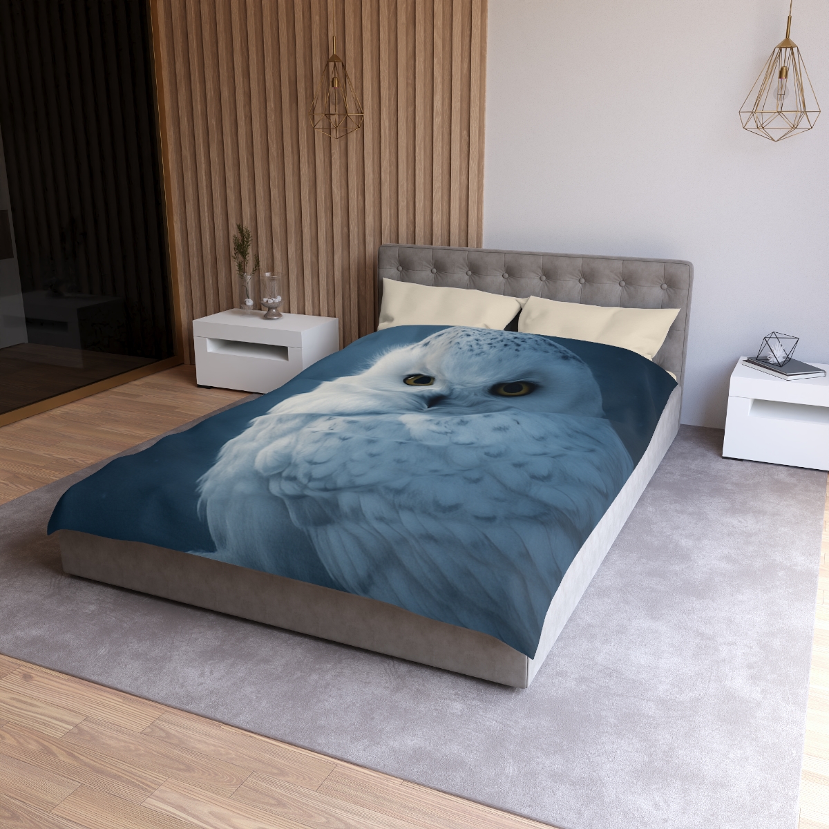 Midnight Watch Snowy Owl warm winter duvets