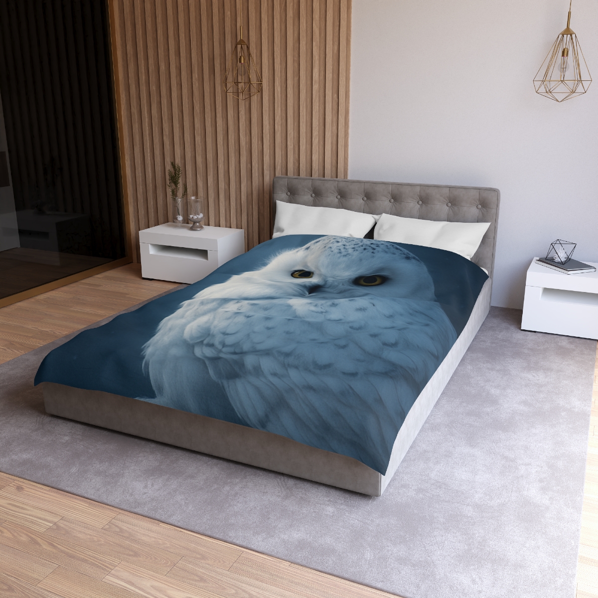 Midnight Watch Snowy Owl warm winter duvets
