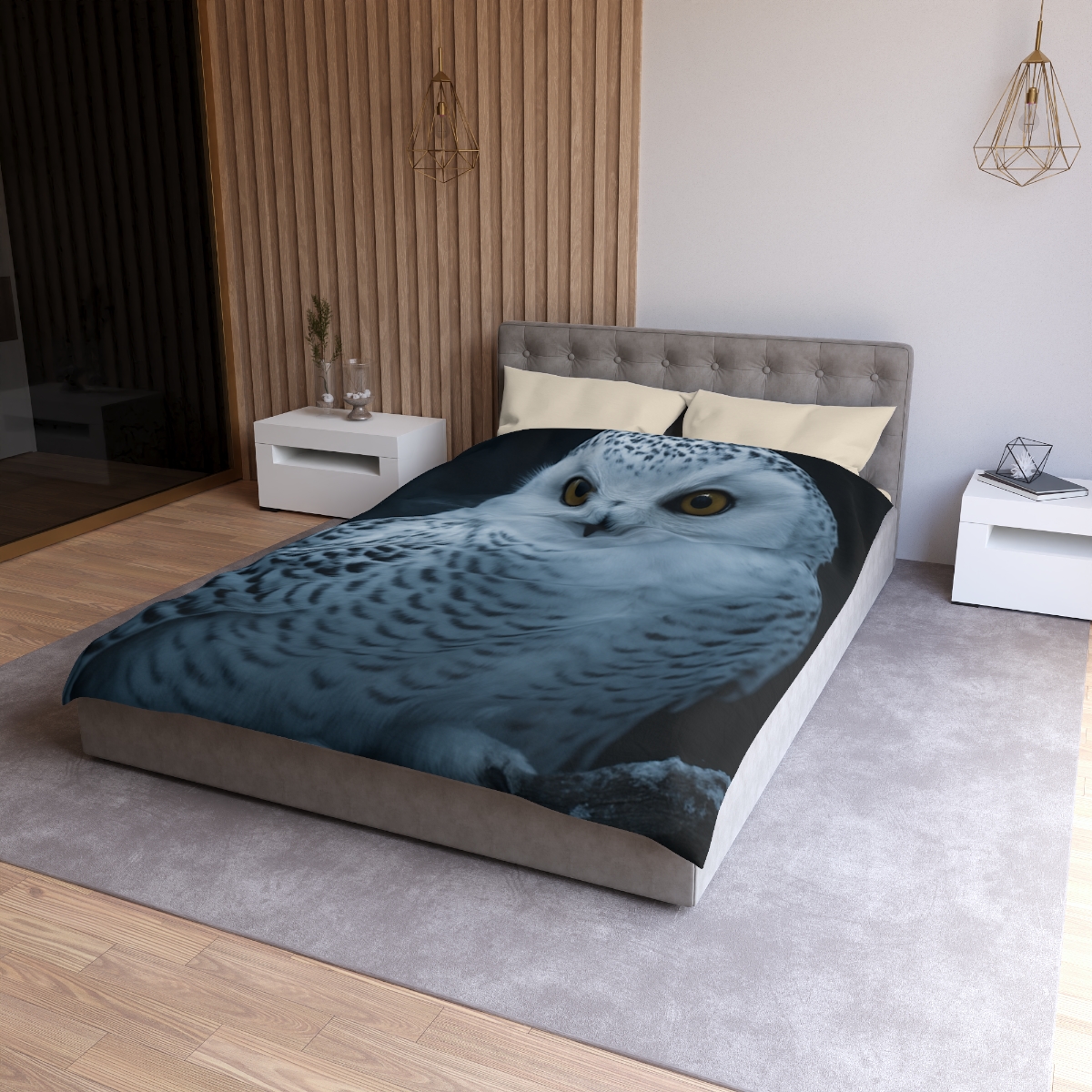 Midnight Watch Snowy Owl unique patterned duvets