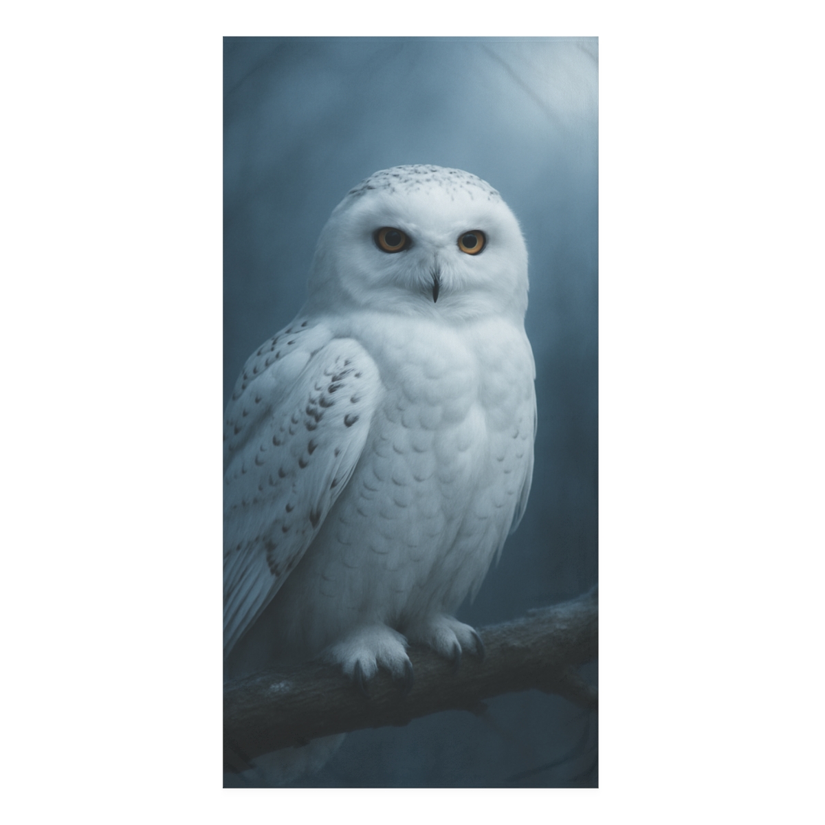 Midnight Watch Snowy Owl stylish beach towels