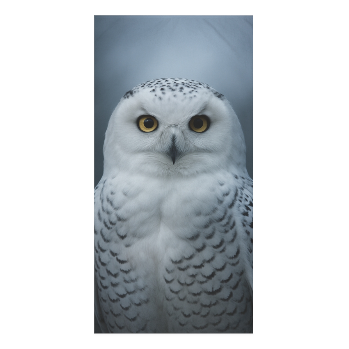 Midnight Watch Snowy Owl personalized bath towels