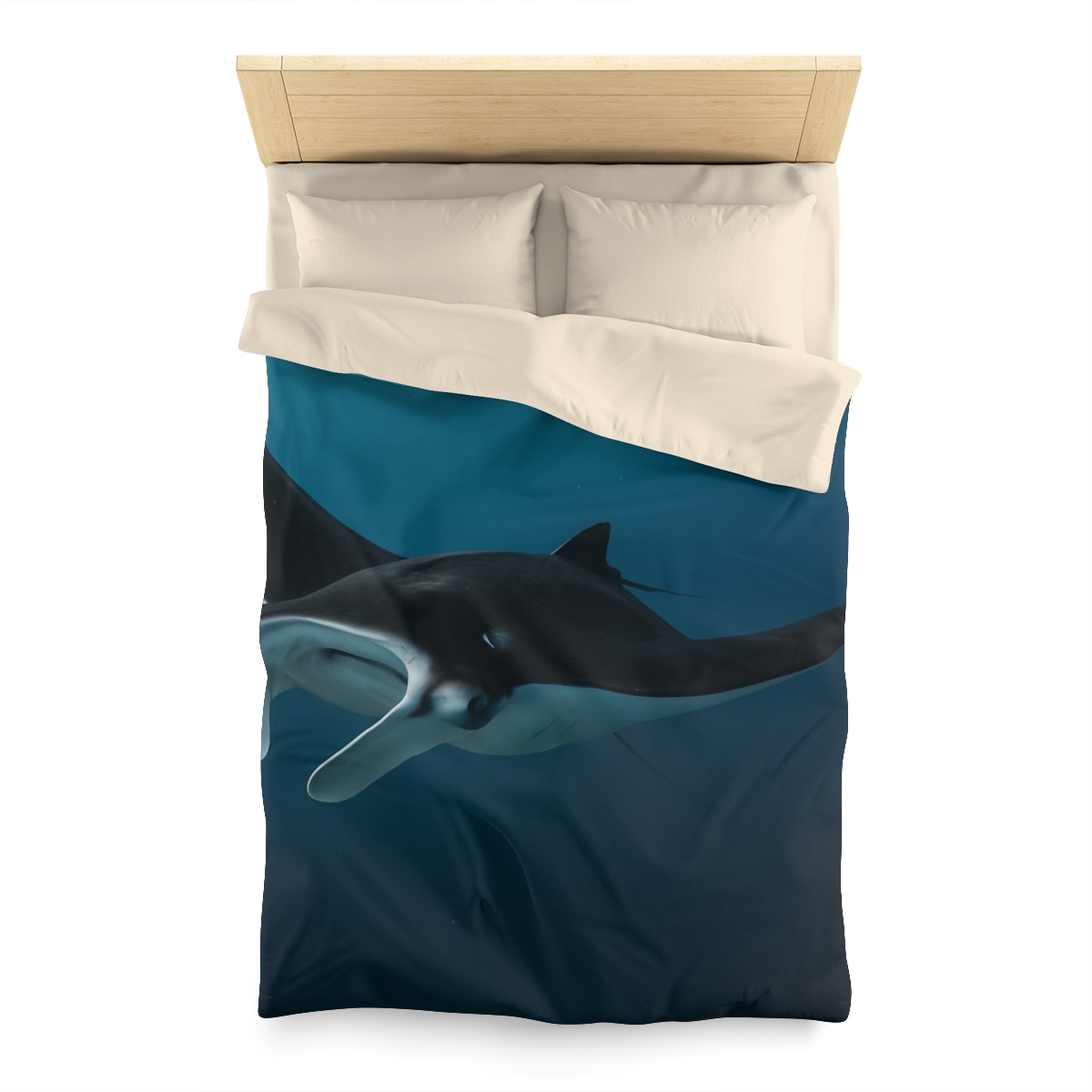 Midwater Dancer Manta Ray personalized bedding duvets