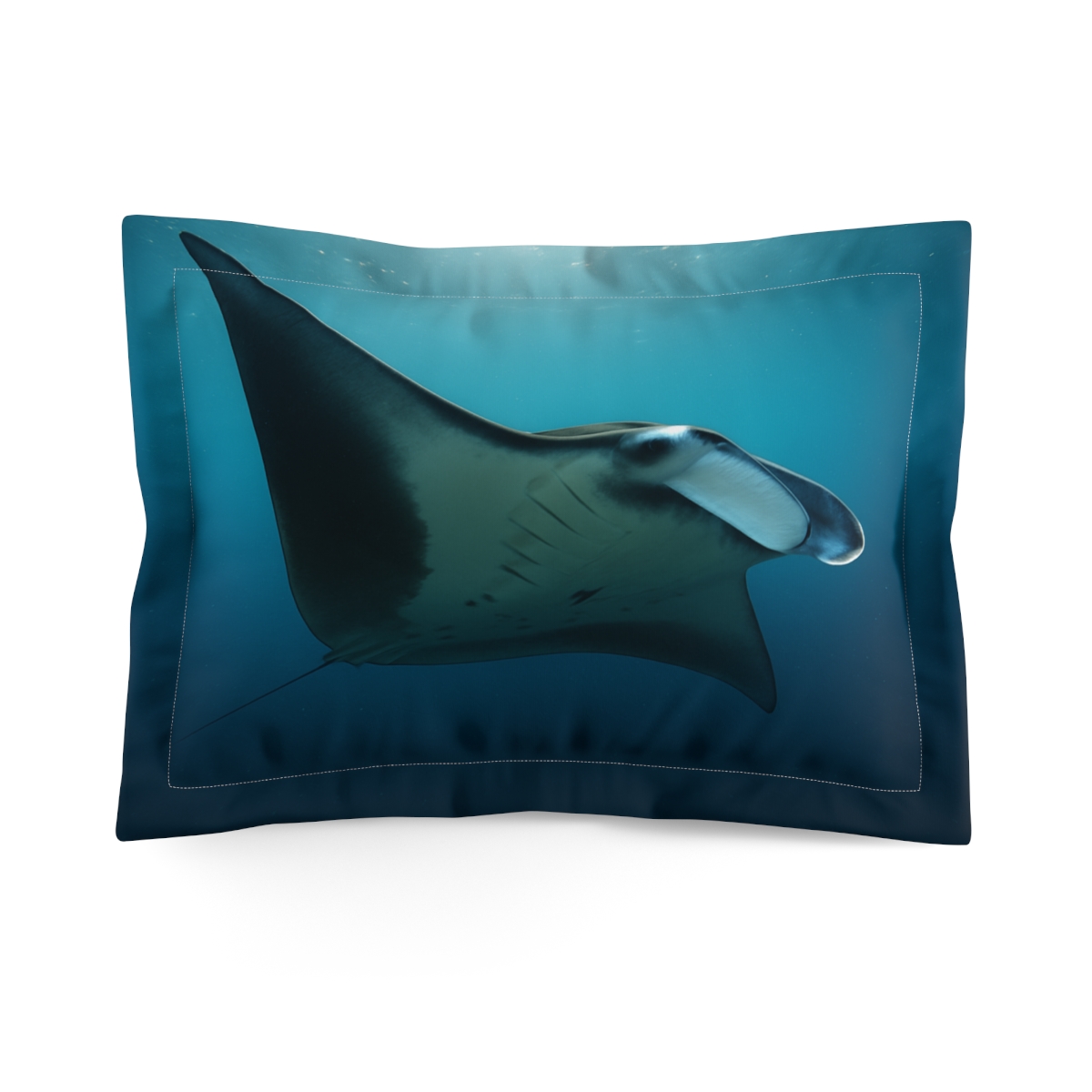 Midwater Drift Manta Ray soft plush pillows
