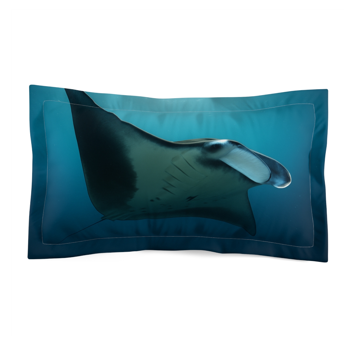 Midwater Drift Manta Ray soft plush pillows