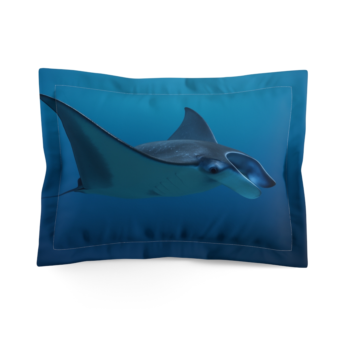 Midwater Glide Manta Ray personalized decorative pillows