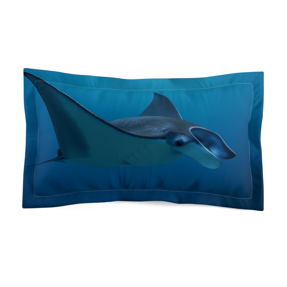 Midwater Glide Manta Ray personalized decorative pillows