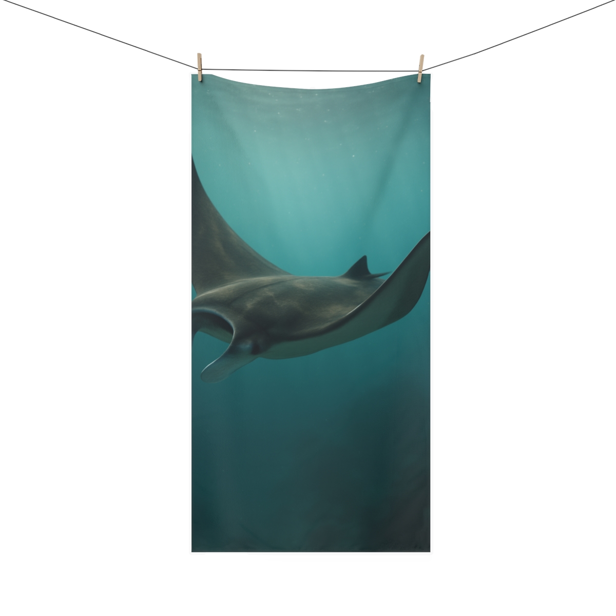 Midwater Sail Manta Ray decorative home towels