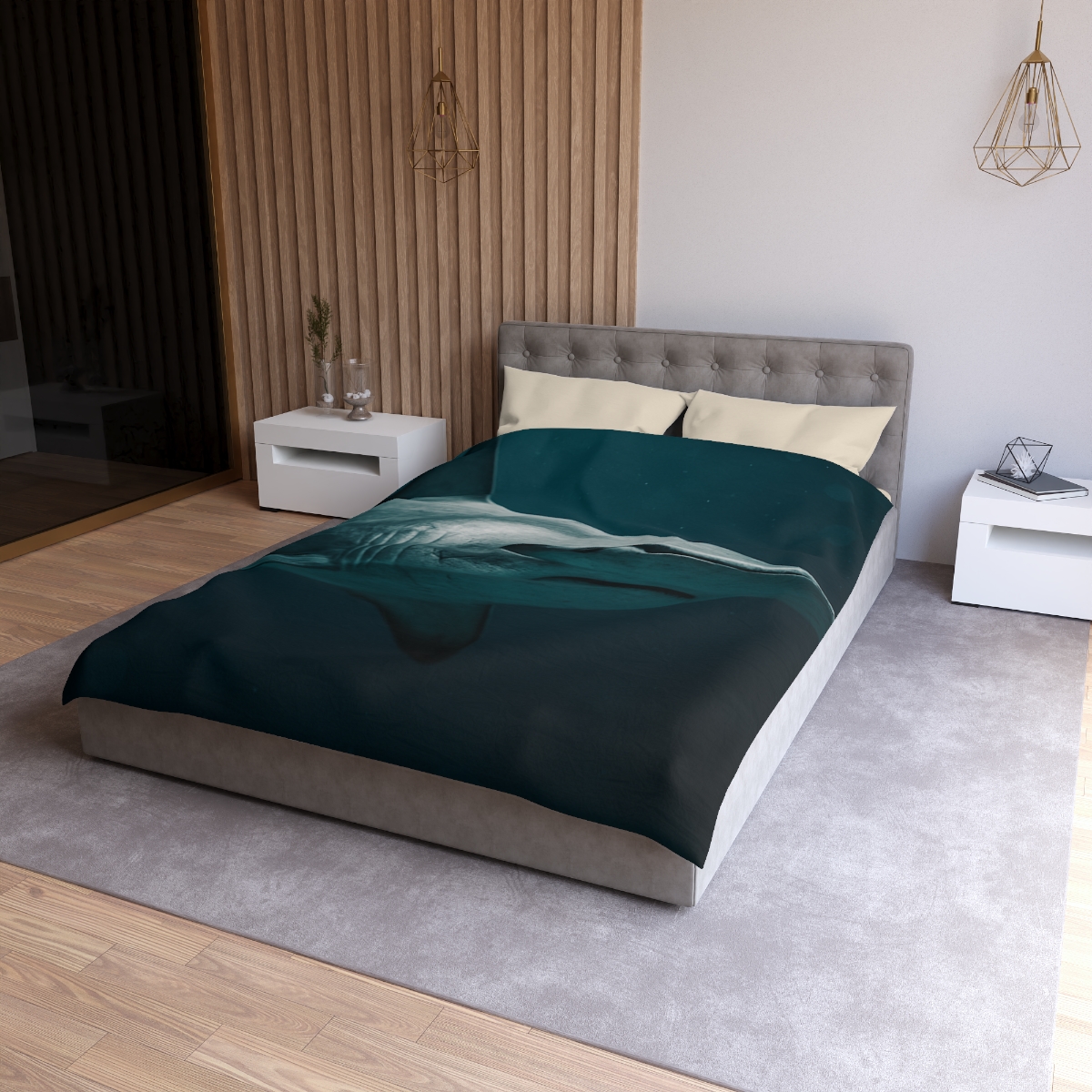 Midwater Silhouette Hammerhead Shark warm winter duvets