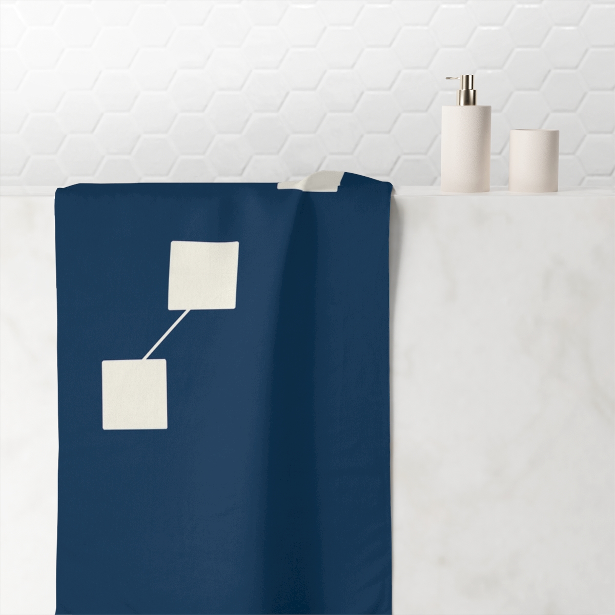 Minimal Constellation Blocks designer printed towels