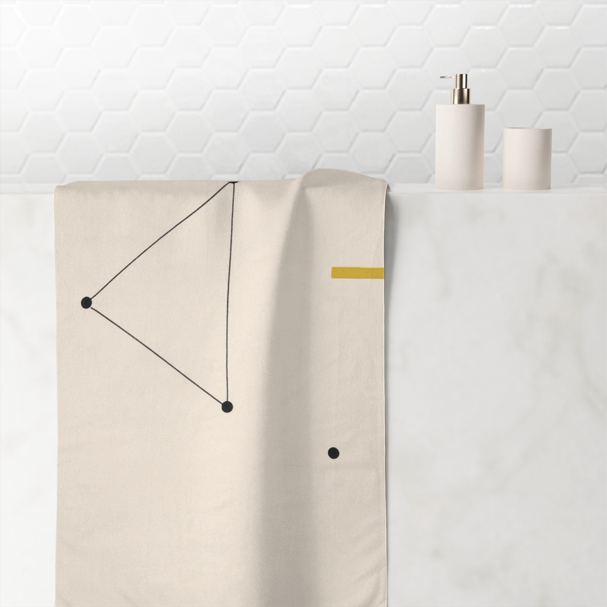 Minimal Constellation Line Cluster decorative home towels