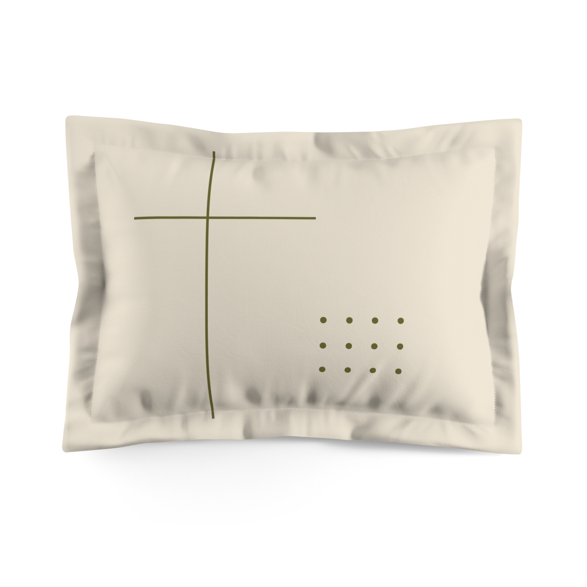 Minimal Cross Intersection With Dot Grid Cluster stylish throw pillows