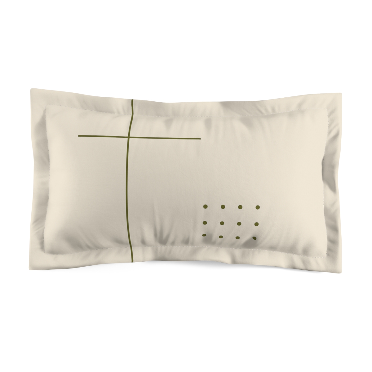 Minimal Cross Intersection With Dot Grid Cluster stylish throw pillows