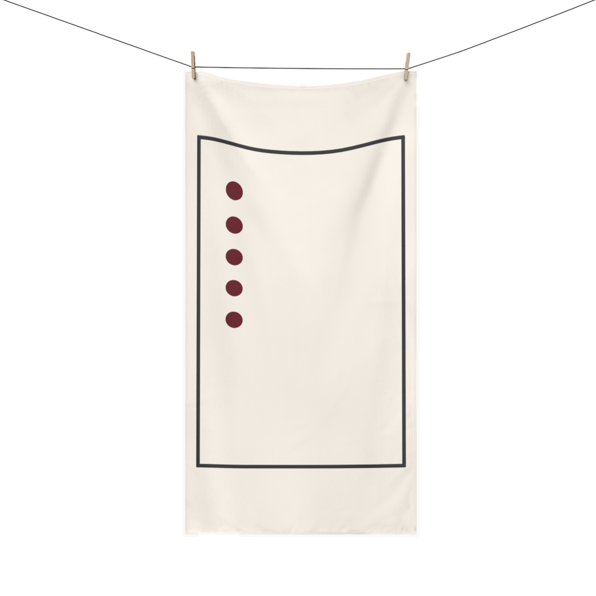 Minimal Dot Column And Frame Pause designer printed towels