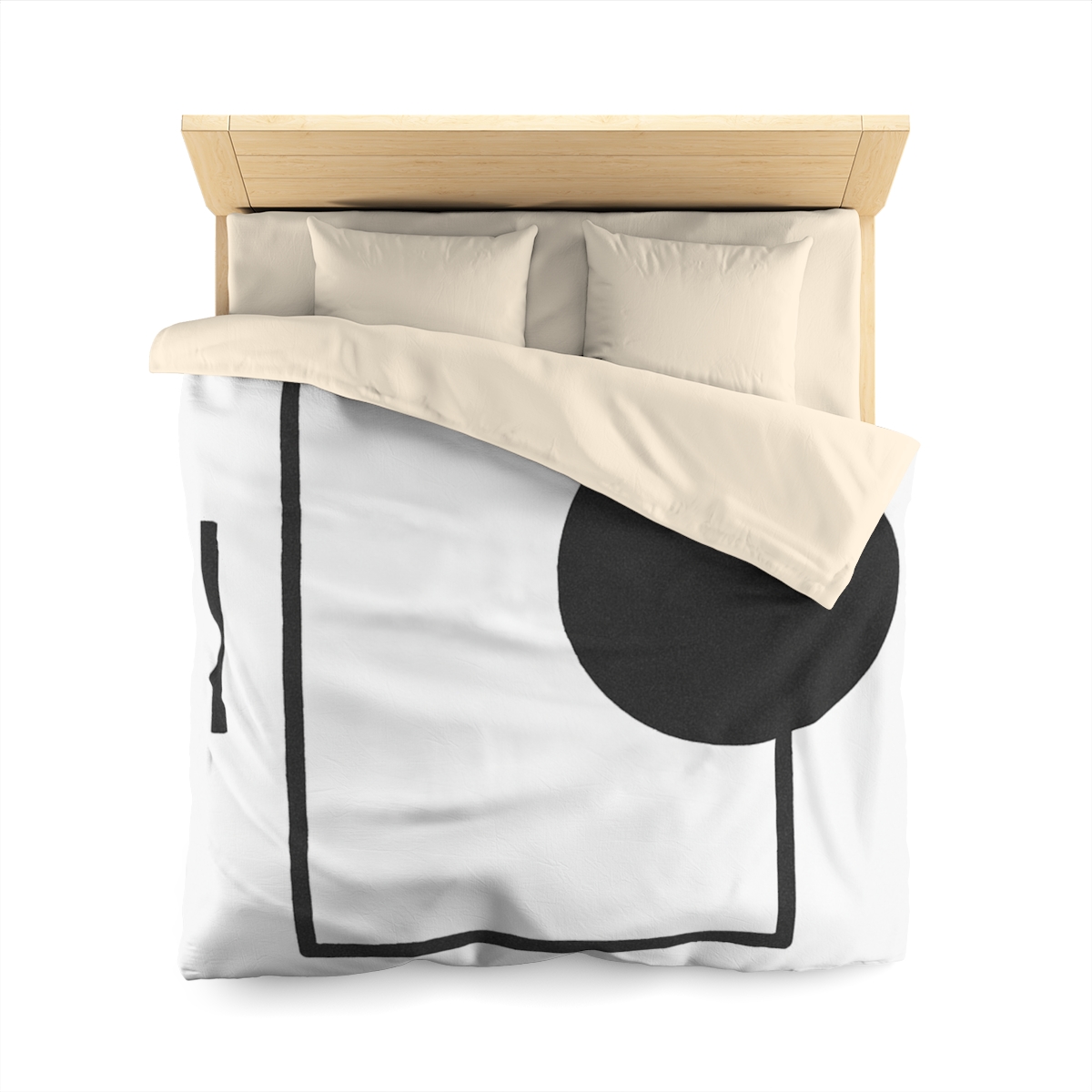 Minimal Eclipse Frame Trio personalized bedding duvets