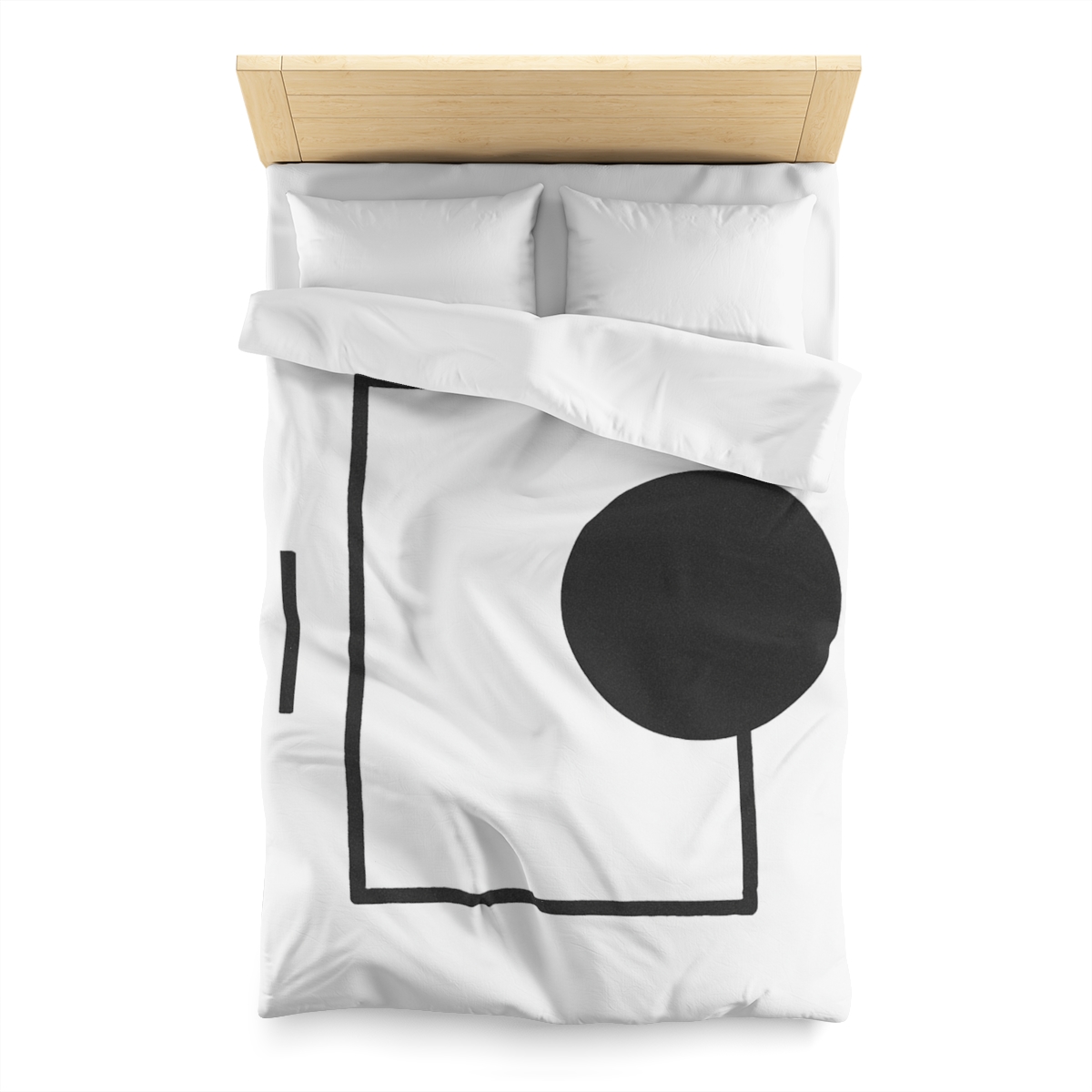 Minimal Eclipse Frame Trio personalized bedding duvets