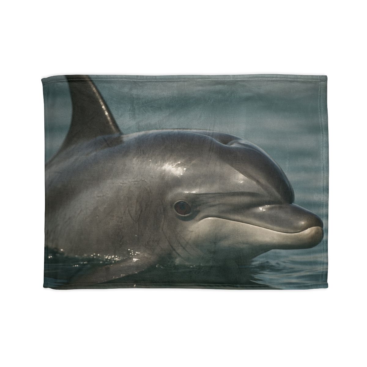 Mirror Calm Bottlenose Dolphin designer printed blankets