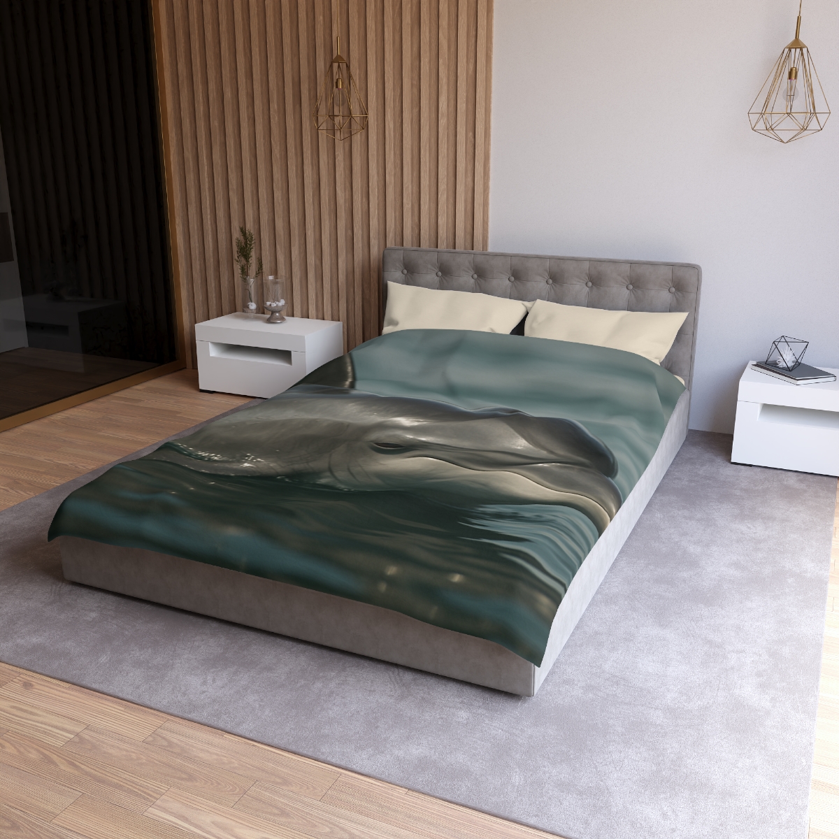 Mirror Calm Bottlenose Dolphin custom duvets