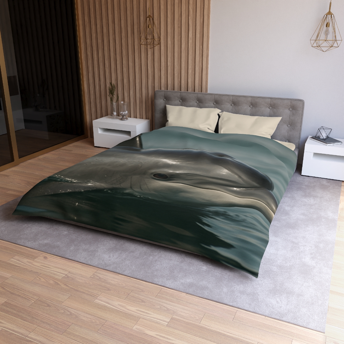 Mirror Calm Bottlenose Dolphin custom duvets