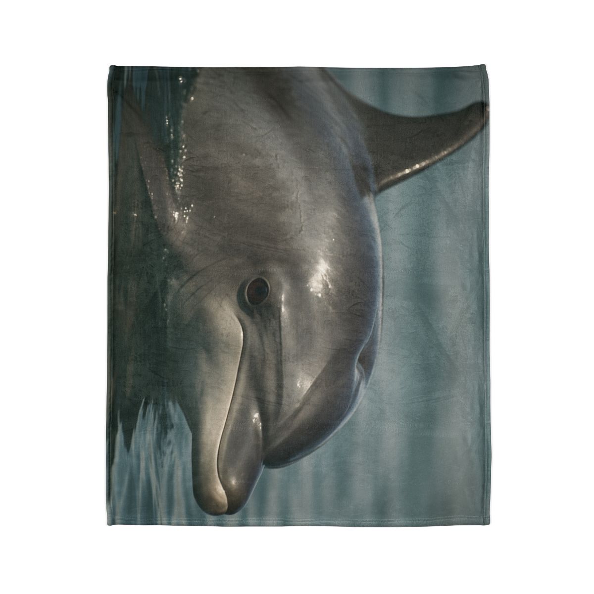 Mirror Calm Bottlenose Dolphin designer printed blankets