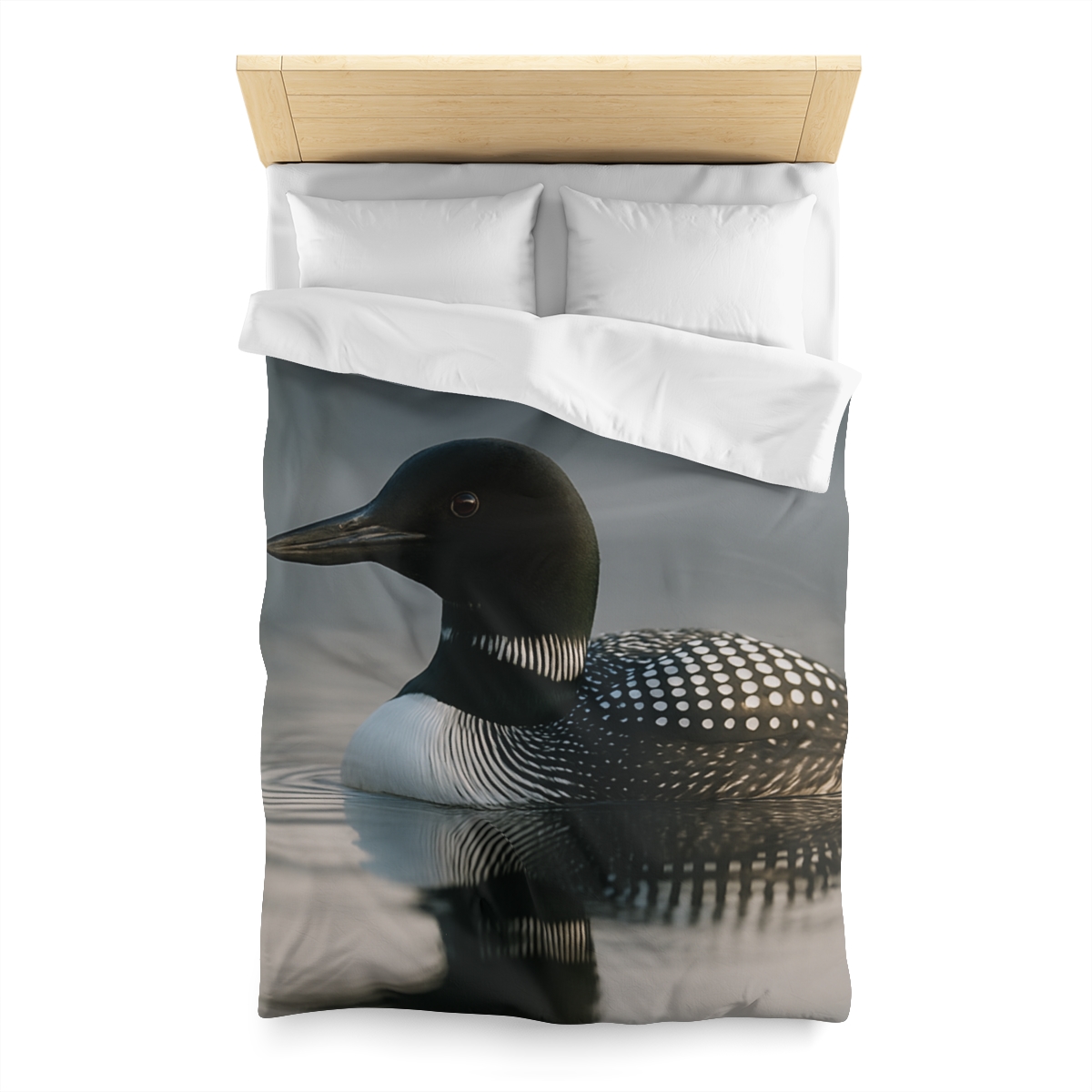Mirror Calm Common Loon personalized bedding duvets