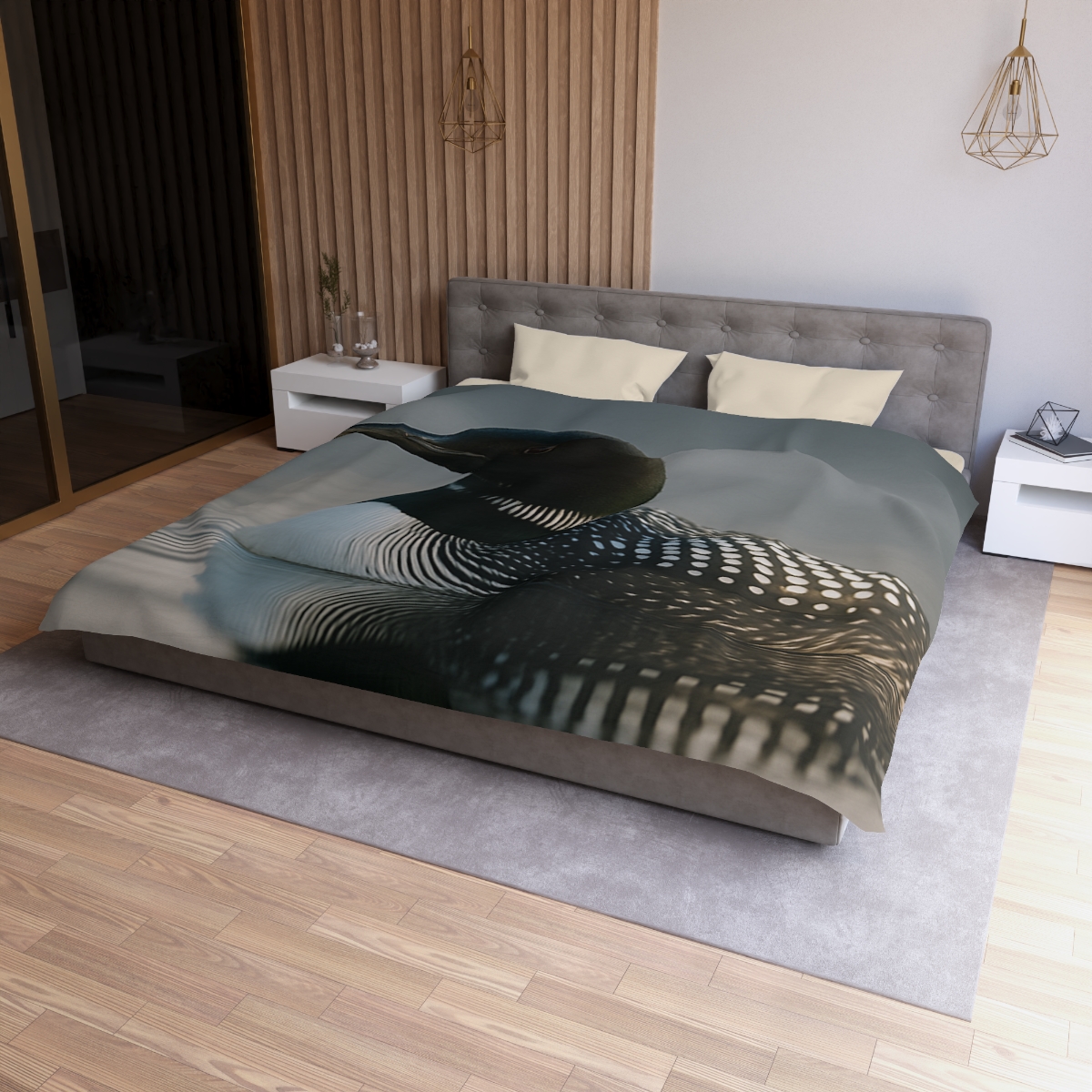 Mirror Calm Common Loon personalized bedding duvets