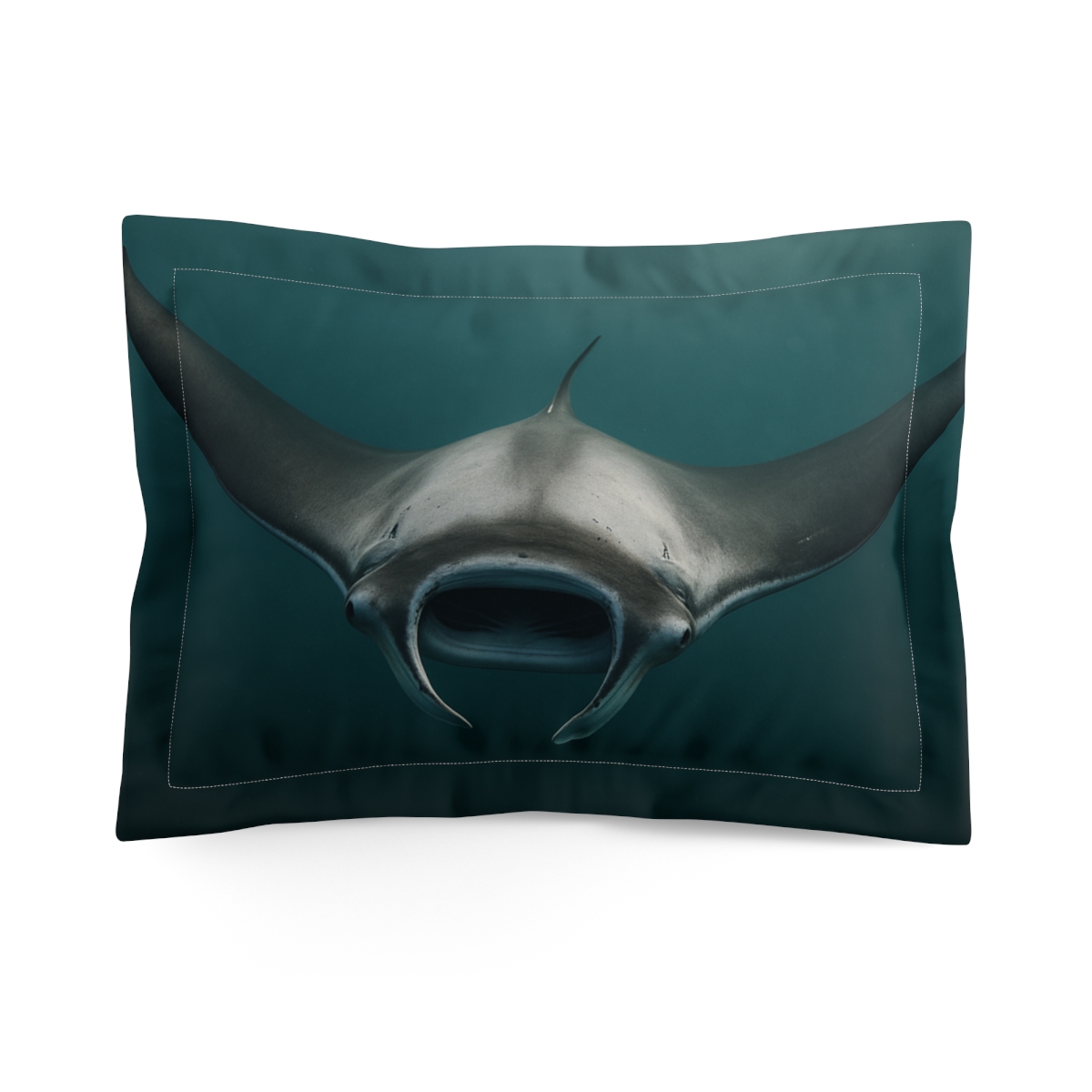 Mirror Drift Manta Ray designer printed pillows