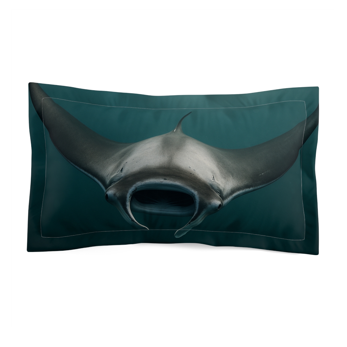 Mirror Drift Manta Ray designer printed pillows