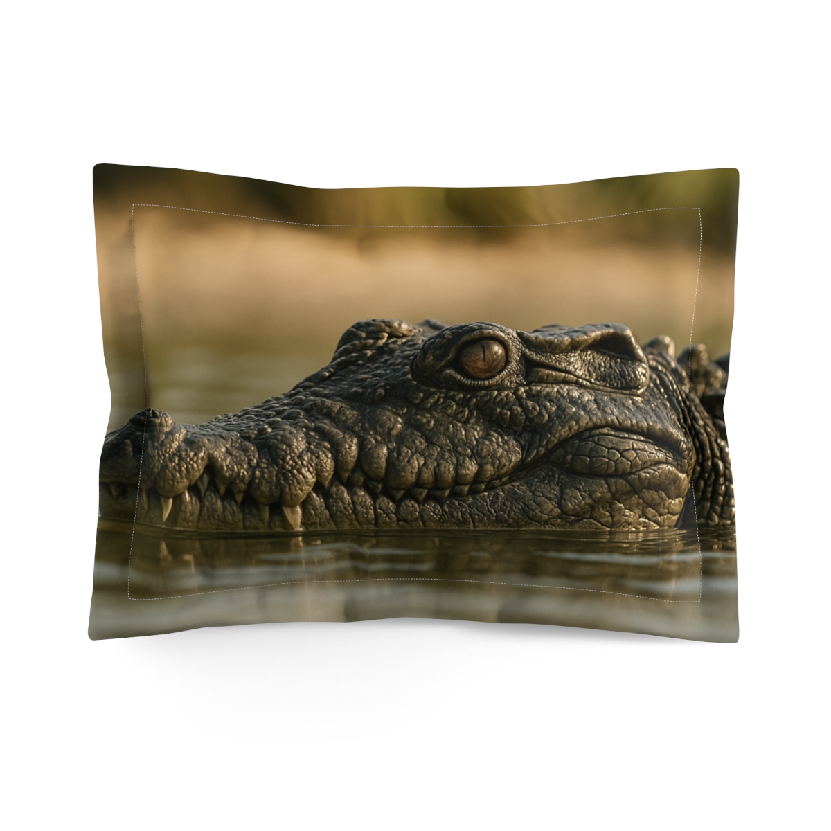 Mirror Glint Nile Crocodile trendy accent pillows