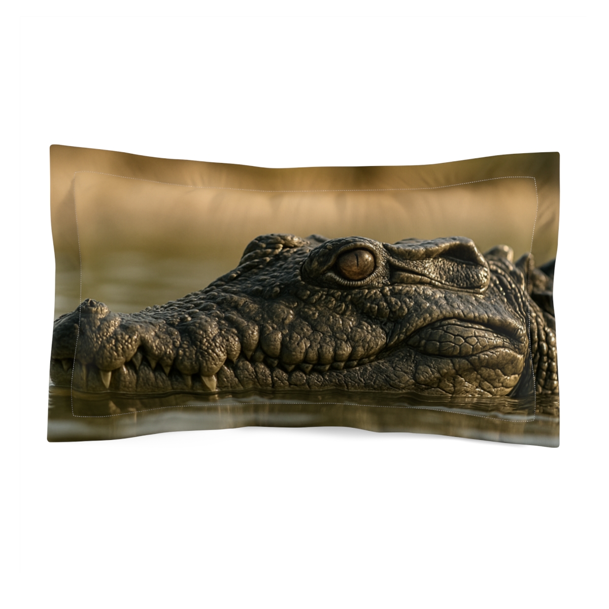 Mirror Glint Nile Crocodile trendy accent pillows