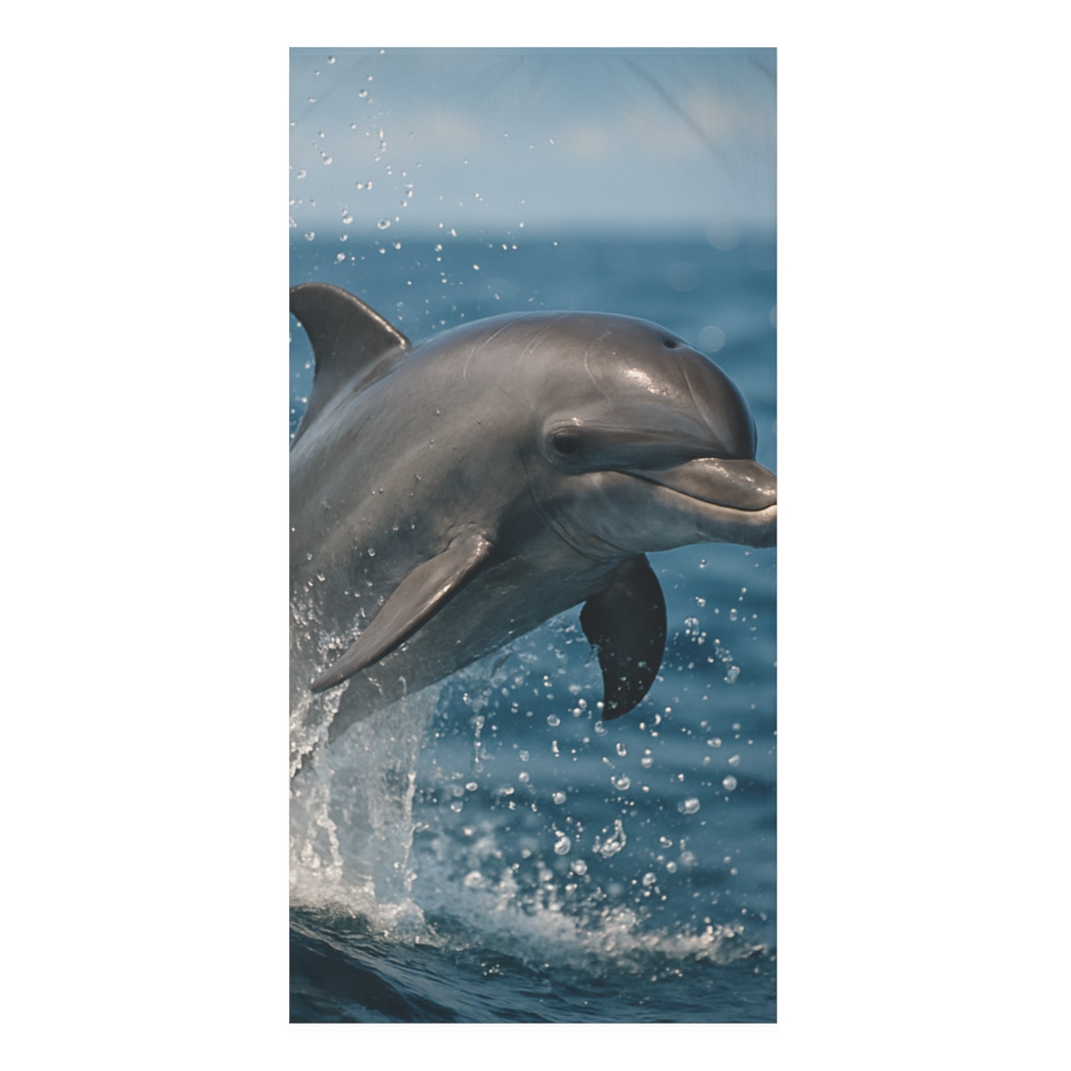 Mirror Splash Bottlenose Dolphin personalized bath towels