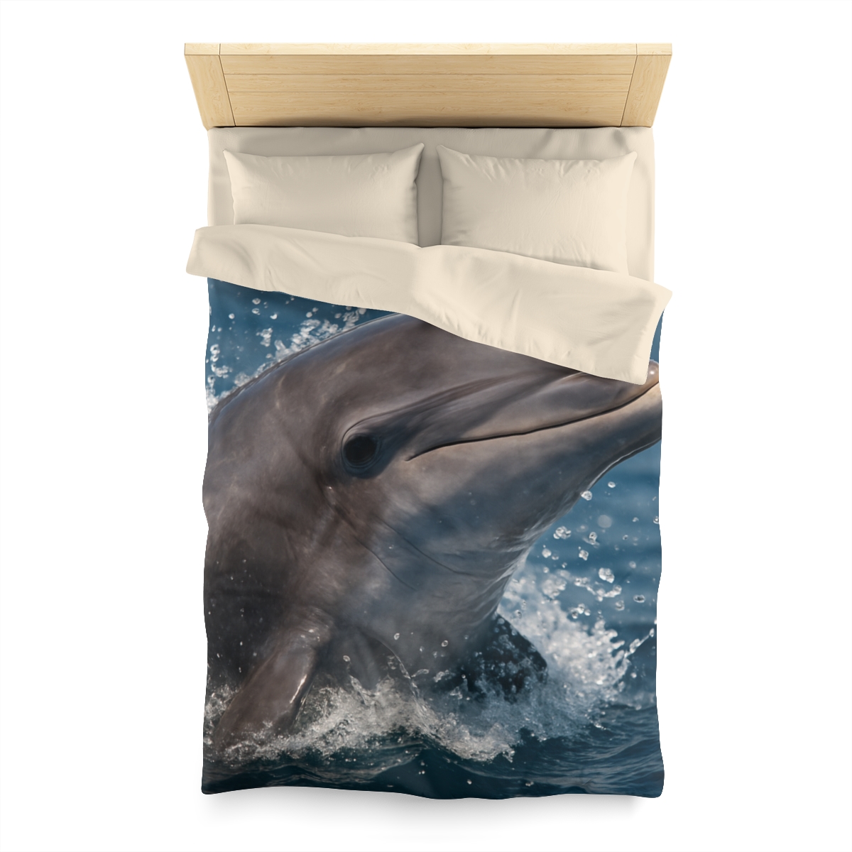Mirrorflash Common Bottlenose Dolphin designer printed duvets