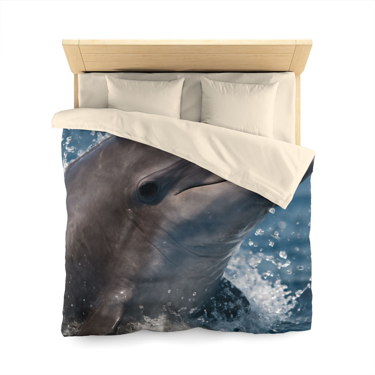 Mirrorflash Common Bottlenose Dolphin designer printed duvets